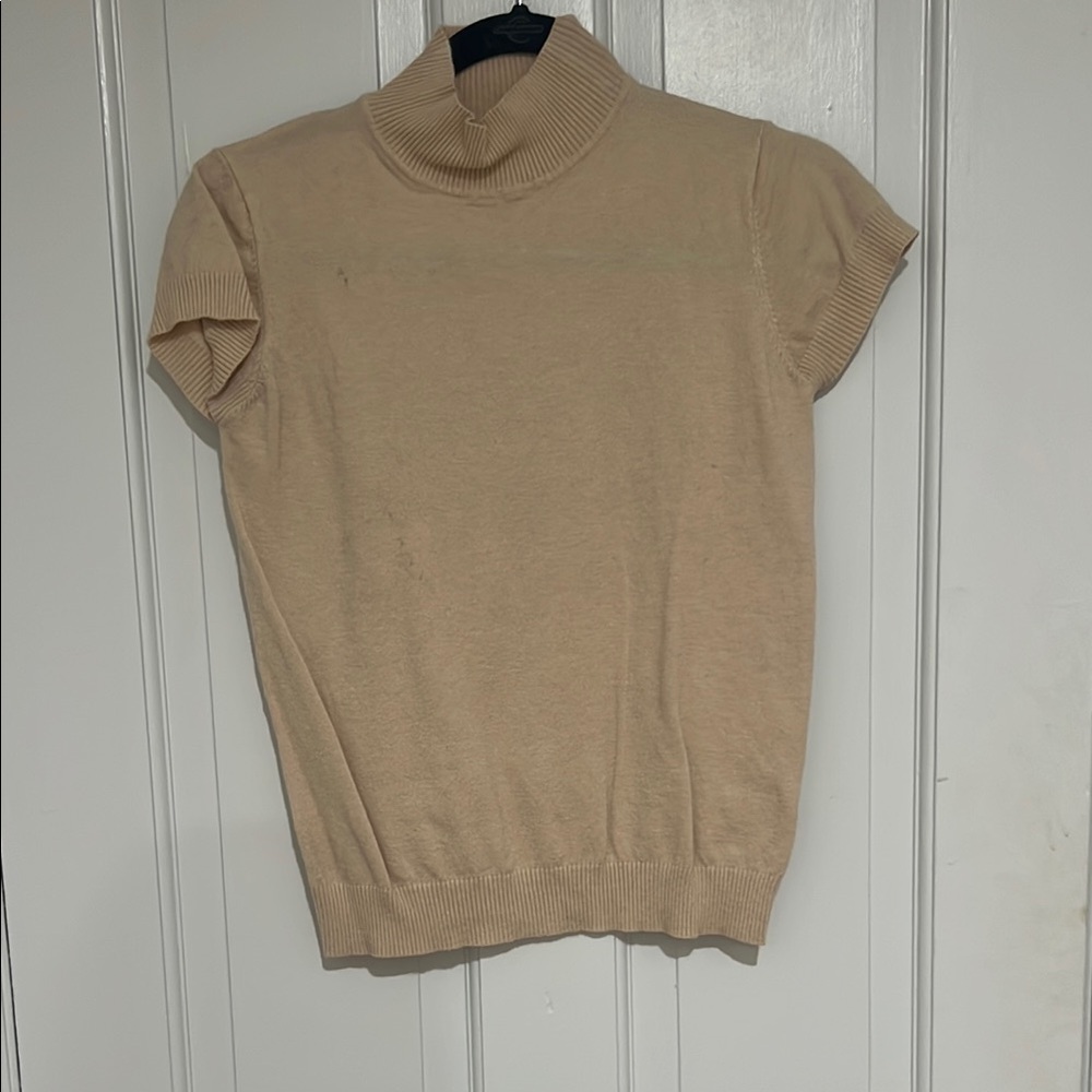 Women's Tan Turtleneck Sweater